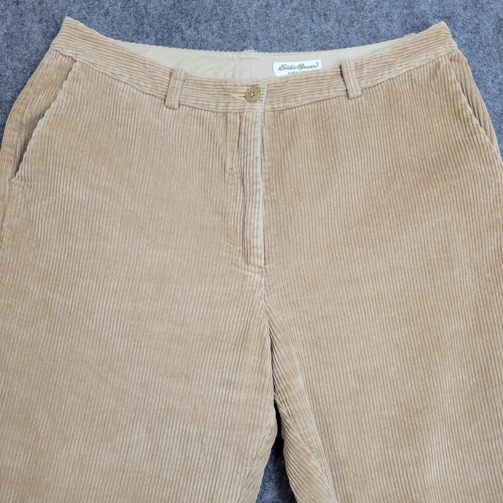 VTG Eddie Bauer Corduroy Pants Womens 12 Brown Grandma Core Retro Y2K Indie